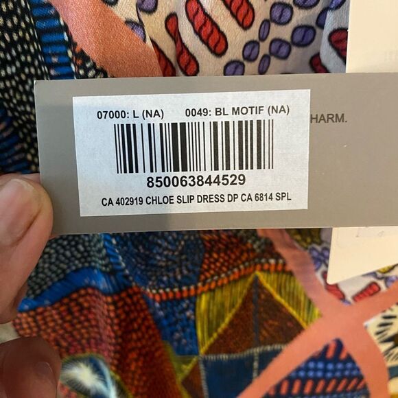 Anthropologie Conditions Apply Sz L NWT Blue Chloe Maxi Slip Dress - Picture 13 of 15